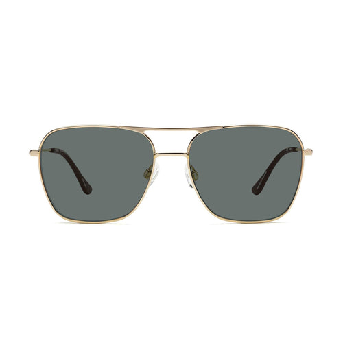 Caddis Sun Reader Hooper in Polished Gold and Grey Lens front view