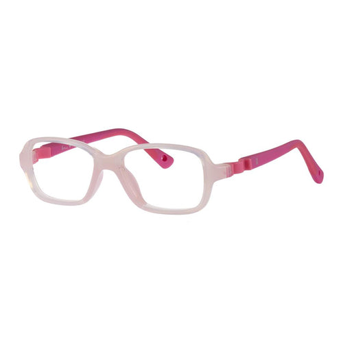 Indii Kids Eyewear IN48 frame in Light Pink/Dark Pink quarter view