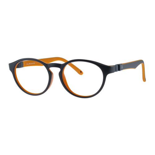 Indii Kids Eyewear IN59 frame in Grey/Orange quarter view