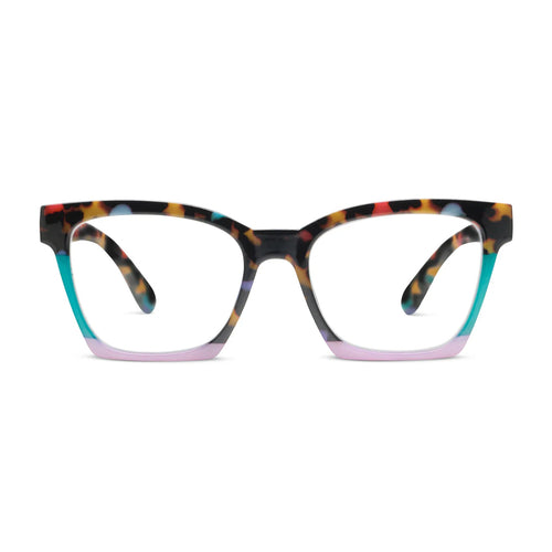 Peepers Readers Birdie frame in Peepfetti Tortoise Colorblock front view