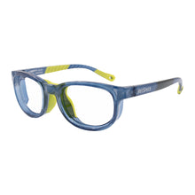 Load image into Gallery viewer, Rec Specs Hybrid 1 frame in Shiny Navy/Lime angled view
