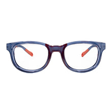 Load image into Gallery viewer, Rec Specs Hybrid 1 frame in Translucent Blue/Red front view
