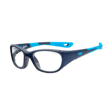 Load image into Gallery viewer, Rec Specs Liberty Sport Replay XL frame in Matte Navy/Cyan angled view
