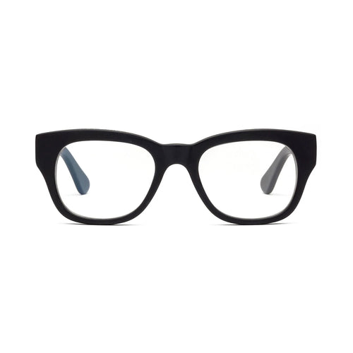 Caddis Miklos Reading Glasses in Matte Black front view